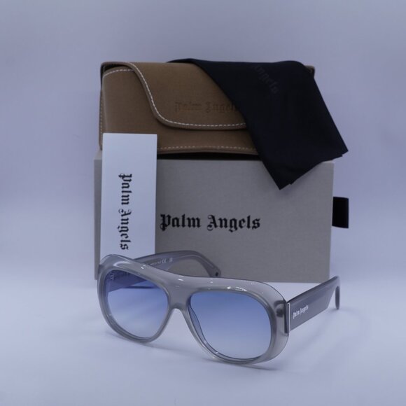 Palm Angels PERI103 ELFIN 0942 Aviator Sunglasses - Grey/Blue Gradient - Picture 4 of 9